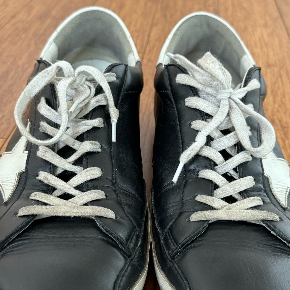Golden Goose Black and White Sneakers with Vintage-Inspired Design $225 - Picture 9 of 14